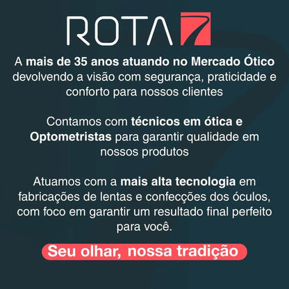 Rota Sete - mais de 35 anos no mercado ótico